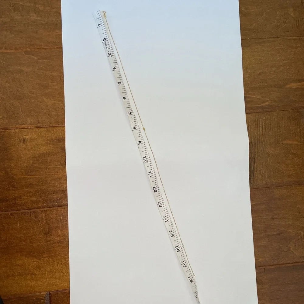 Solid 14K Yellow Gold Natural Diamond Solitaire XS Bezel Necklace Minimalist - Picture 13 of 13